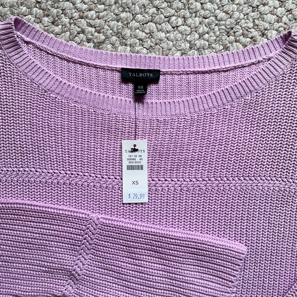 TALBOTS - Pima Cotton Bateau Neck Sweater - NEW with Tag - Picture 7 of 11